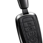 Key Fob Cover Leather Compatible with Explorer Mustang Fusion Escape F150 F250 F350 F450 F550 Edge Key Case