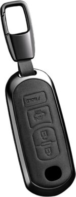 Key Fob Cover Case Protector Compatible with 2017 3 6 Miata MX5 CX-5 CX-7 CX-9 SPEED3 4 Buttons Smart Key