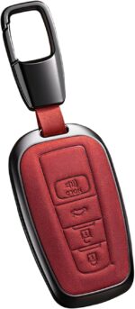 Car Key Fob Cover Leather Compatible with RAV4 Camry Avalon C-HR Corolla GT86 Key Case Protector