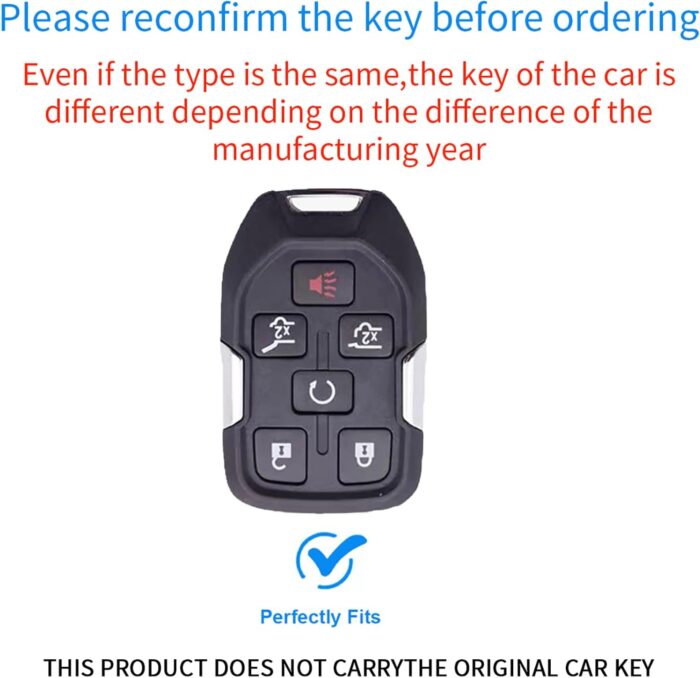 Key Fob Cover Full Protection Car for Terrain Yukon Suburban Tahoe Key Shell Case - Image 2