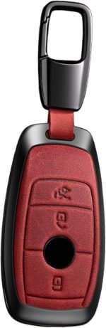 キーフォブカバー レザーカーキーホルダー 互換性 A B C E G Sクラス E300 E400 E43 W213