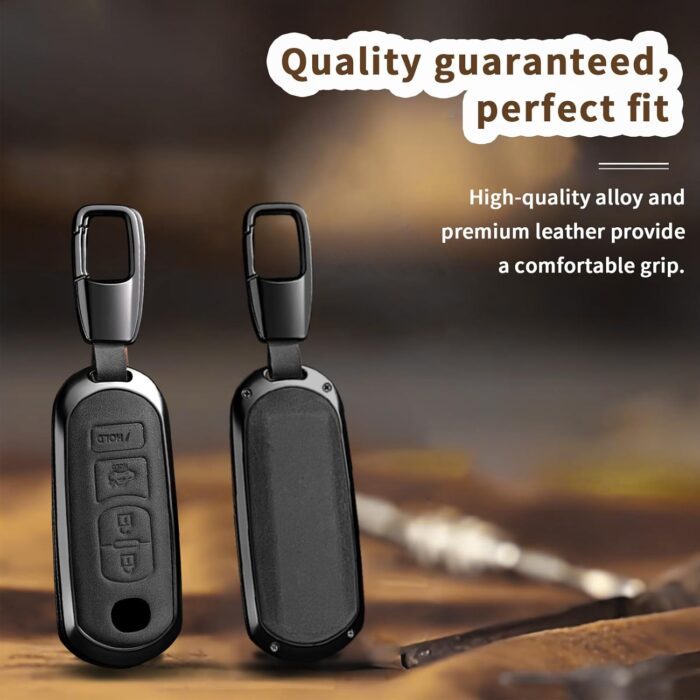 Key Fob Cover Case Protector Compatible with 2017 3 6 Miata MX5 CX-5 CX-7 CX-9 SPEED3 4 Buttons Smart Key - Image 5