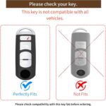Key Fob Cover Case Protector Compatible with 2017 3 6 Miata MX5 CX-5 CX-7 CX-9 SPEED3 4 Buttons Smart Key - Image 2