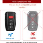 Car Key Fob Cover Leather Compatible with RAV4 Camry Avalon C-HR Corolla GT86 Key Case Protector - Image 2