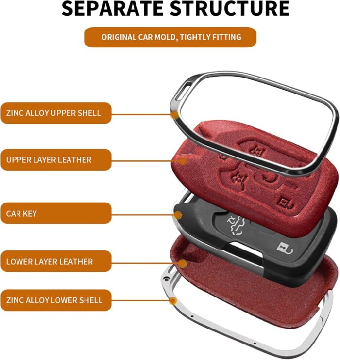 Key Fob Cover Full Protection Car for Terrain Yukon Suburban Tahoe Key Shell Case - Image 6