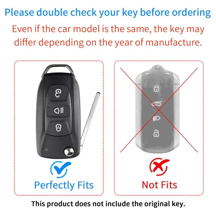 PEICHI Key Cover Compitable for Tata Tigor,Nexon,Punch,Hexa,Altroz,Zest,Bolt,Safari,Storme,Hexa 3 Button - Image 2